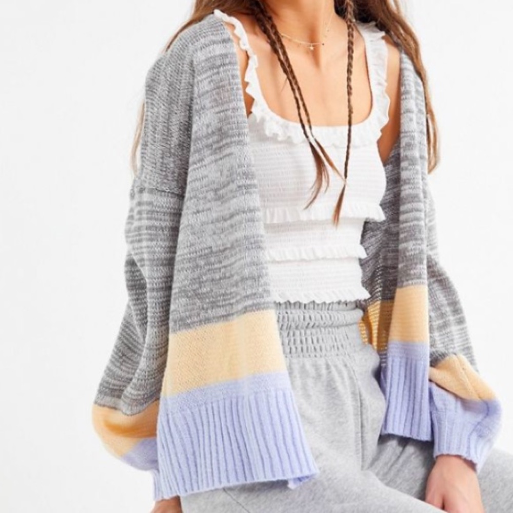Oversized Balloon Sleeve Cardigan